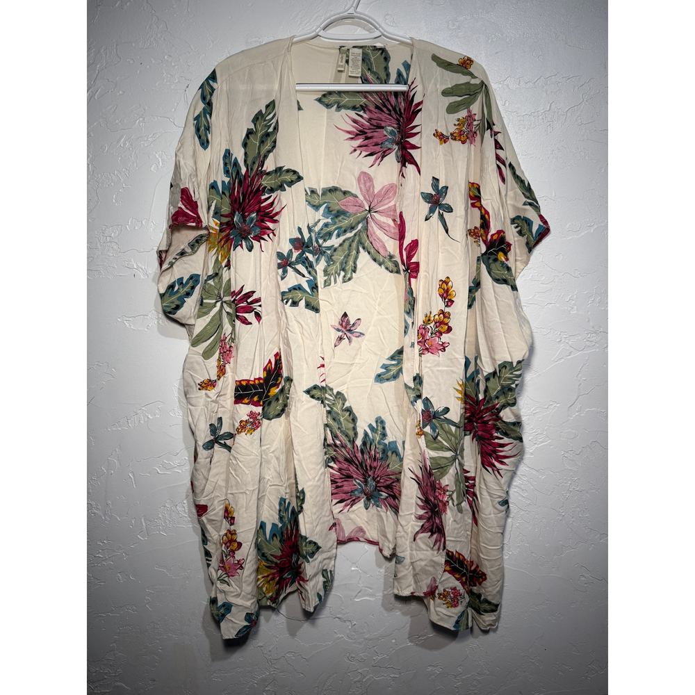 Japna floral kimono one size gypsy cottagecore fairy beachy tropical travel boho